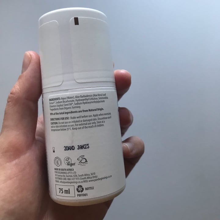 review photo of Pure Beginnings Eco Roll On, Organic Care, Fragrance Free shared by @agrey on 02 Jan 2022 - review