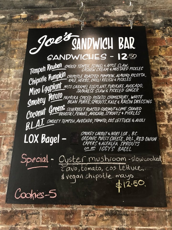 photo of Joe’s Sandwich Bar Oyster Mushroom Special shared by @baiett on  15 May 2019 - review