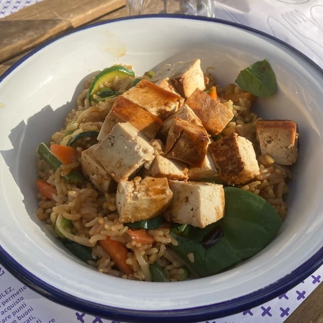 菜肴“Domburi With Marinated Tofu”的照片