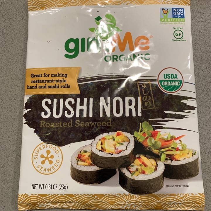 review photo of Gimme Organic Sushi Nori Roasted Seaweed shared by @katiaorse on 15 Feb 2021 - review
