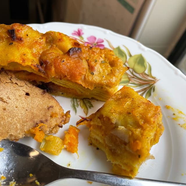 Photo of the dish “Lasagne zucca e porri”