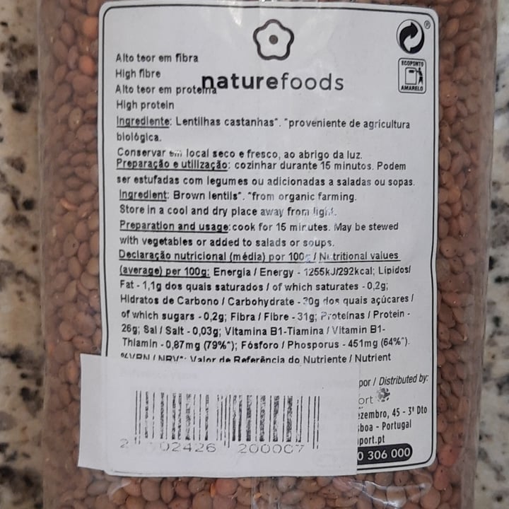 photo of naturefoods Lentilha Castanha shared by @jcarlos on  01 Nov 2022 - review