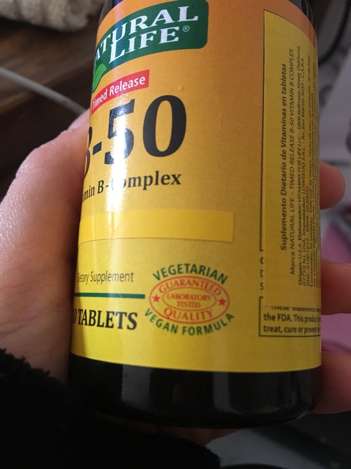 photo of Natural Life Complejo Vitamínico B50 (b12) shared by @luisinamagnin on  01 Aug 2019 - review