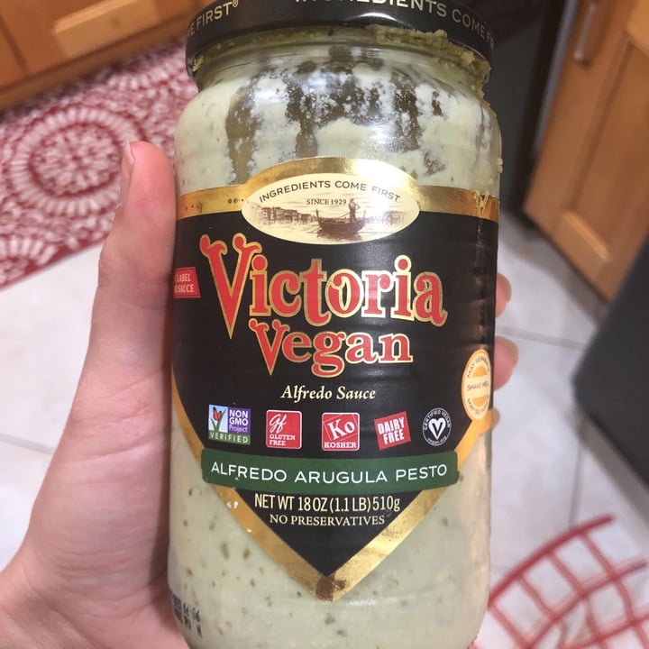 review photo of Victoria Fine Foods Alfredo Arugula Sauce shared by @ginagentile617 on 16 Feb 2020 - review