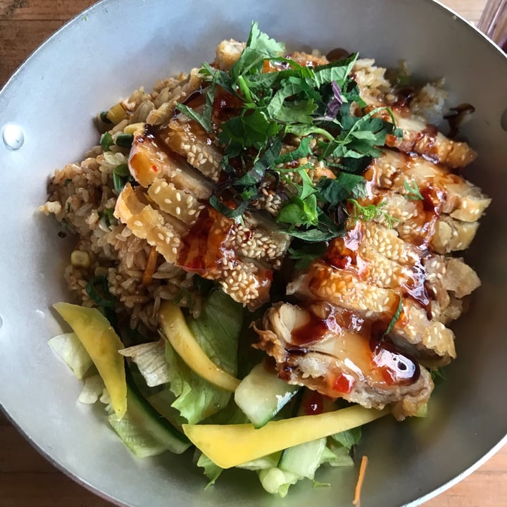 photo of sunshine - vegan restaurant Reis-Wok mit Seitan-Ente shared by @evelynioli on  25 Jul 2021 - review