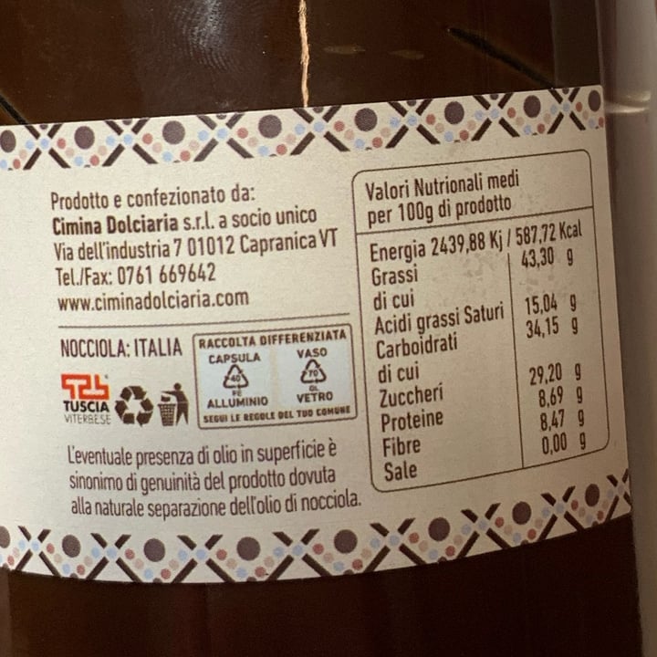 review photo of Cimina Dolciaria Nocchiella CREMA SPALMABILE "GENTILE" FONDENTE shared by @nicky06 on 08 Jun 2022 - review