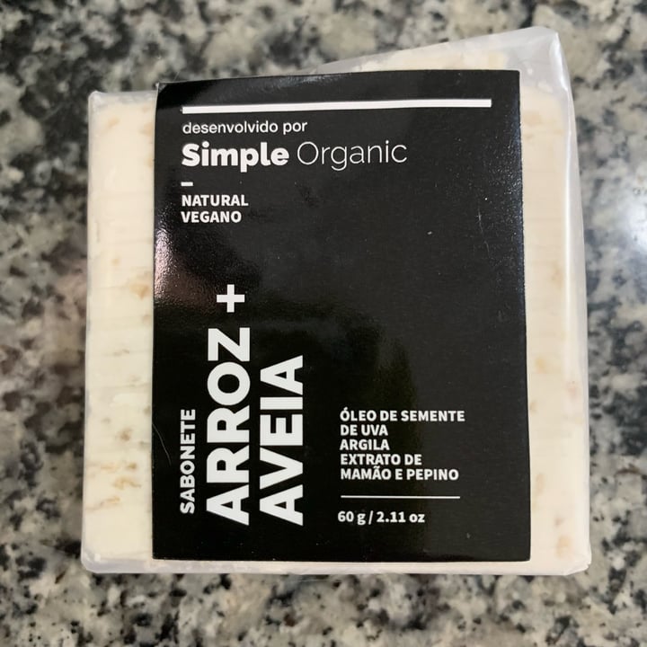 photo of Simple Organic Sabonete Arroz + Aveia shared by @camilacavallaro on  02 Nov 2022 - review