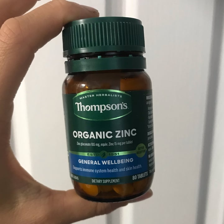 photo of Thompson’s Organic Zinc shared by @smarti on  24 May 2022 - review