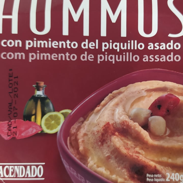 review photo of Hacendado Hummus con Pimiento del Piquillo Asado shared by @atramveggie on 29 Jun 2021 - review