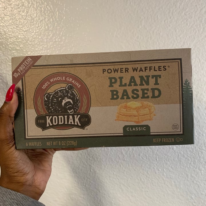 photo of Kodiak Cakes Frozen Plant Based Power Waffles shared by @kkeeeekkss on  14 Jul 2021 - review