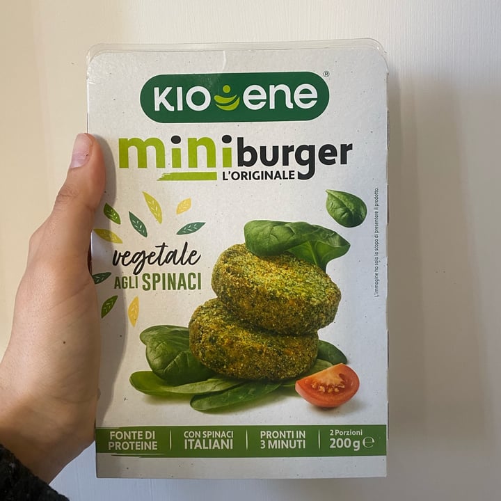 photo of Kioene Mini Burger Vegetale Agli Spinaci shared by @robertaintrona on  29 Mar 2022 - review