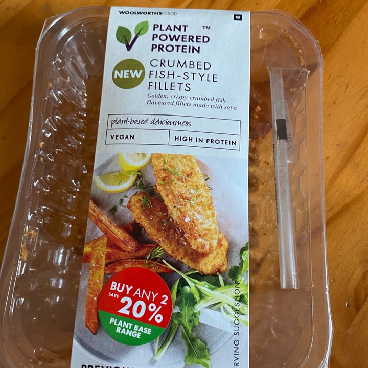 photo of Woolworths Plant powered crumbed fish style fillets shared by @ymeyer on  18 Oct 2021 - review