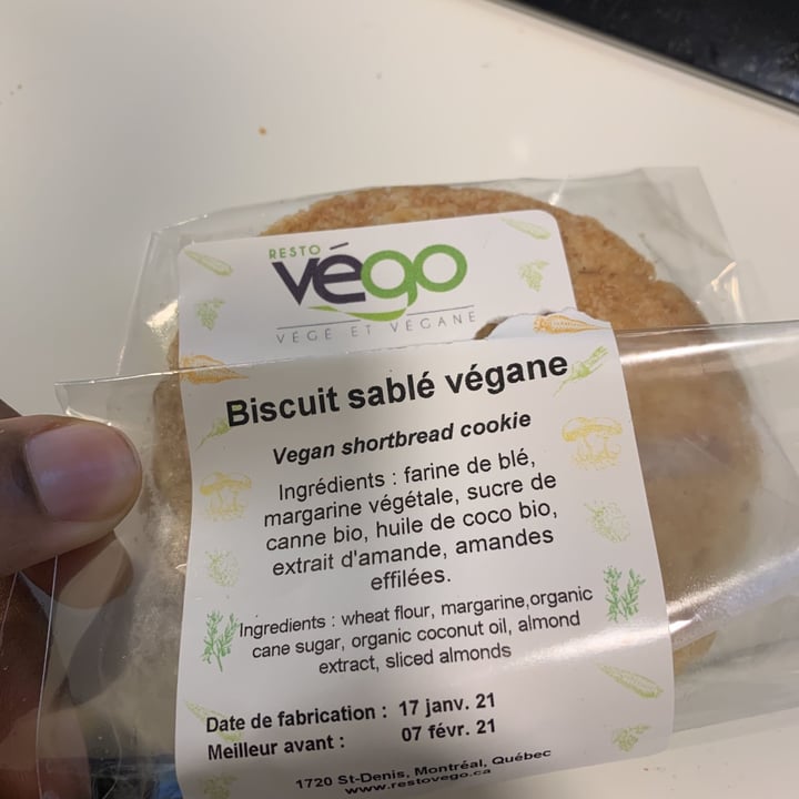 review photo of Resto Végo St-Denis Biscuit sable shared by @grege07 on 19 Jan 2021 - review