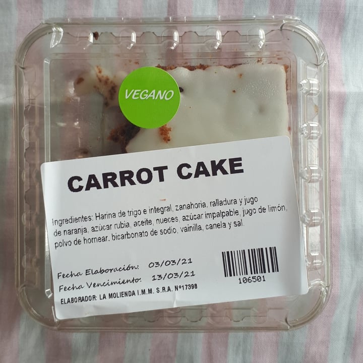 photo of La molienda Carrot cake shared by @avocatto on  05 Mar 2021 - review