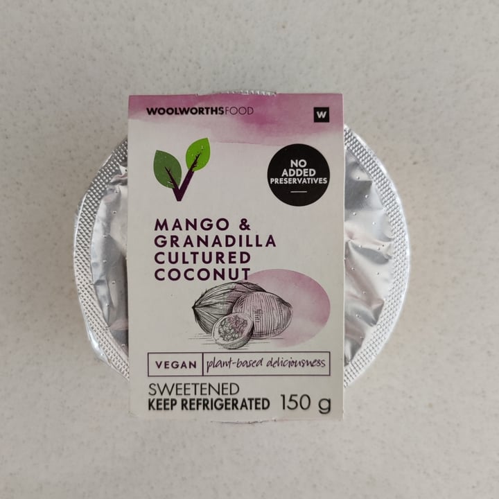 photo of Woolworths Food Mango and granadilla cultured coconut yoghurt shared by @christo on  10 Oct 2021 - review