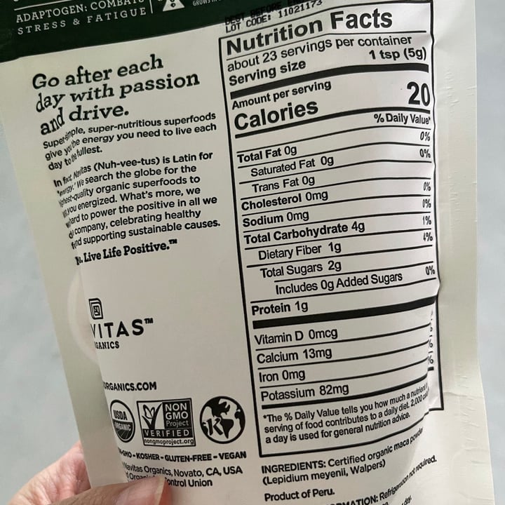 review photo of Navitas Organic Maca Powder shared by @thematharukitchen on 29 Sep 2021 - review