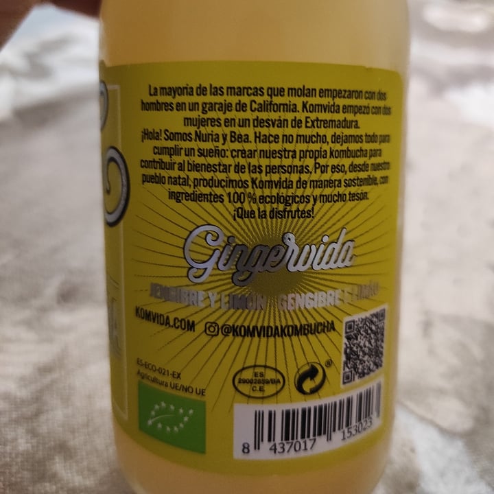 review photo of KomVida Kombucha Kombucha de jengibre y limón shared by @nononube on 25 Feb 2022 - review