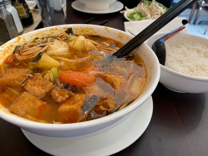 review photo of Green Leaf Bistro Hot And Sour Veggie Soup shared by @andreadawn on 09 Feb 2020 - review