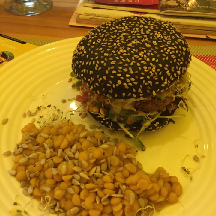 review photo of The Sunshine Food Sprouting Co Charcoal Burger shared by @charlottee on 23 Sep 2021 - review