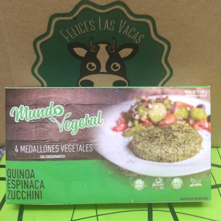 photo of Mundo Vegetal Medallones vegetales Quinoa Espinaca y Zucchini shared by @lihuenaillen on  27 Aug 2020 - review