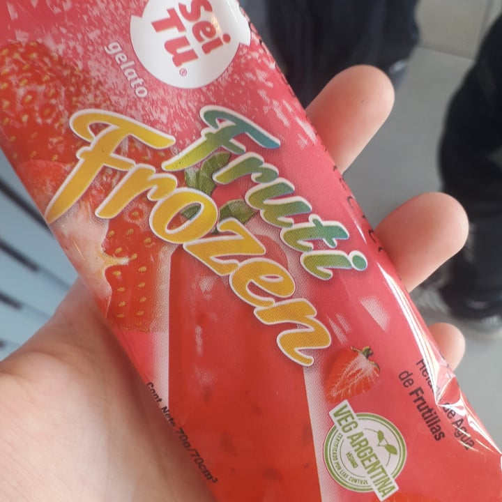 photo of Sei Tu Helado de Agua sabor Frutilla shared by @vegana0410 on  24 Oct 2021 - review