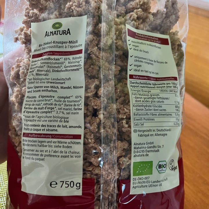 photo of Alnatura Dinkel Crunchy shared by @cris1806 on  13 May 2022 - review