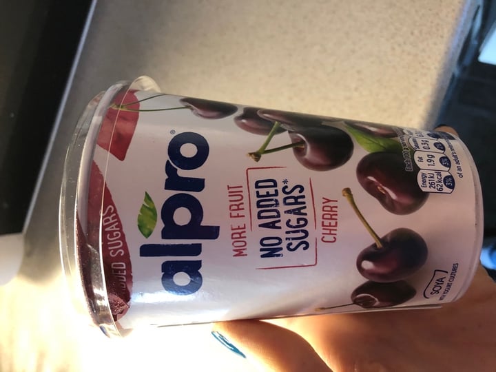 photo of Alpro No Added Sugars Cherry Yoghurt shared by @elwa21 on  18 Jan 2020 - review