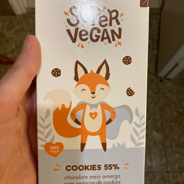 photo of Super Vegan Barra de Chocolate - Meio Amargo com Pedaços de Cookies shared by @paulothomazelli on  24 Jun 2022 - review