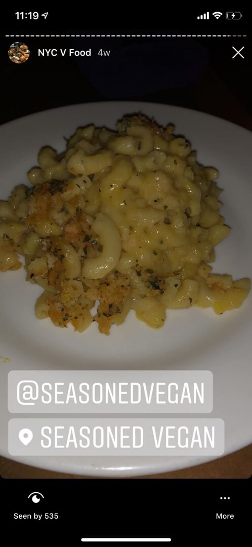 photo of Seasoned Vegan Mac And Cheese shared by @vegan-treehugger on  31 Dec 2019 - review