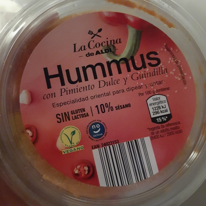 photo of La Cocina de Aldi Hummus con pimiento dulce y guindilla shared by @nicoleroostee on  09 Sep 2021 - review