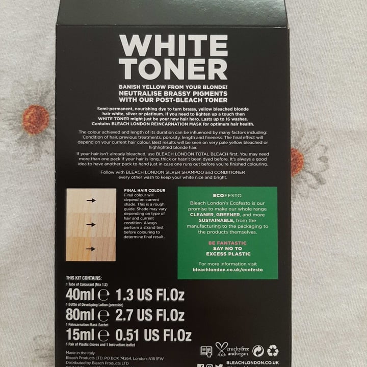 photo of Bleach London White Toner shared by @kate71 on  28 Jan 2022 - review