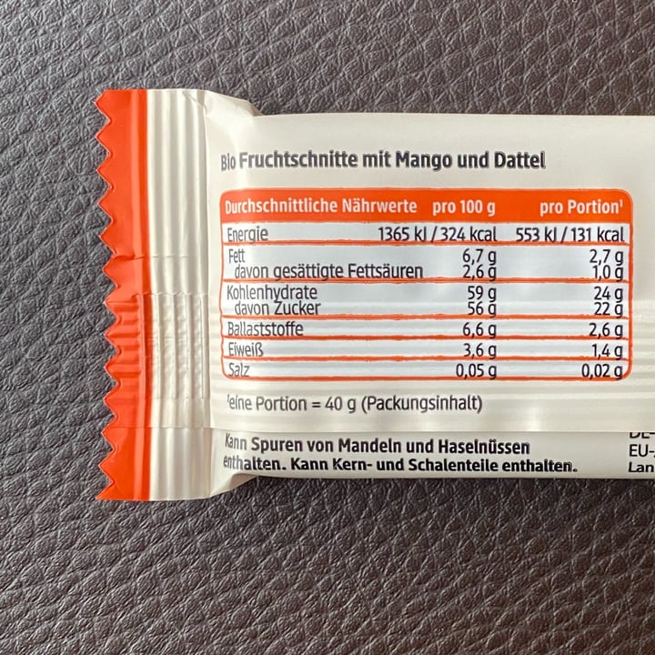 photo of dmBio Mango Fruitbar | Mango Fruchtschnitte shared by @lilium78 on  29 Jan 2022 - review