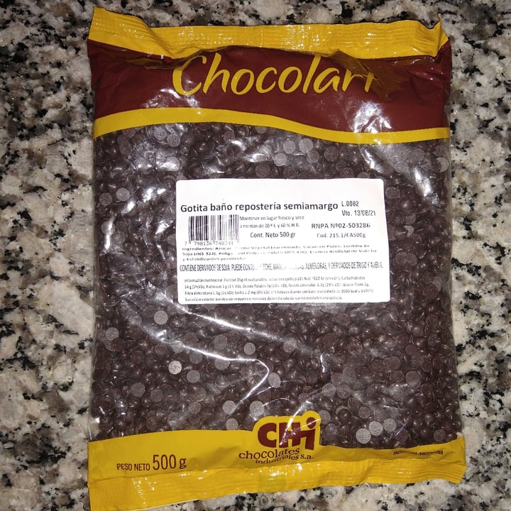 review photo of Chocolart Gotita Baño Repostería Semiamargo shared by @roberenicediaz on 12 Oct 2020 - review