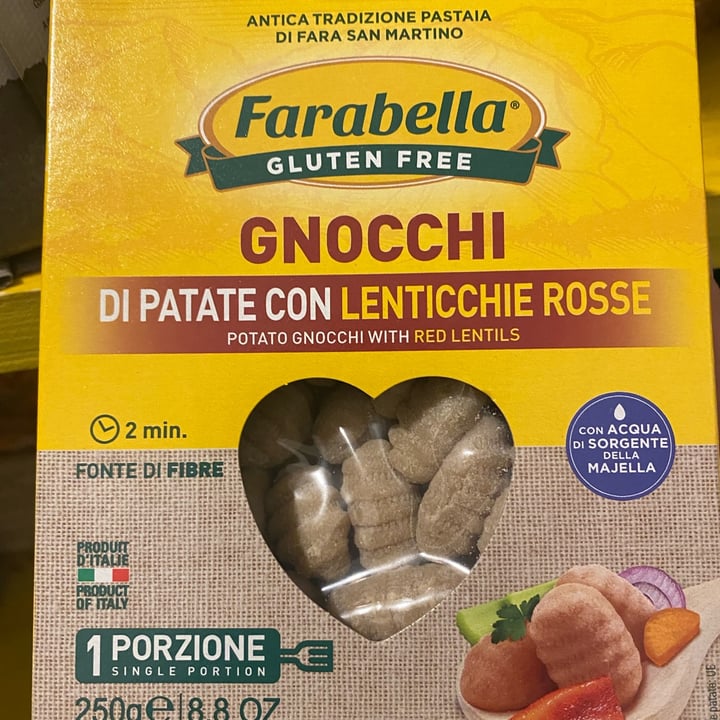 photo of Farabella Glutenfree gnocchi di patate con lenticchie rosse shared by @vanessameglioli on  18 Sep 2022 - review