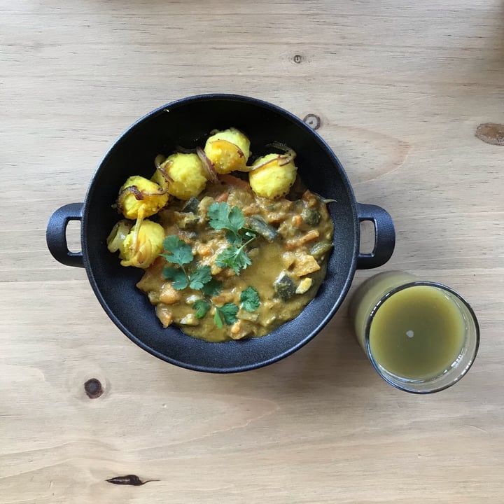 photo of INDIKAAP Ayurvedic, Vegan Products & Services Veggies in a “butter chicken” sauce served with Kitchari balls shared by @sylvacharm on  10 Jun 2021 - review