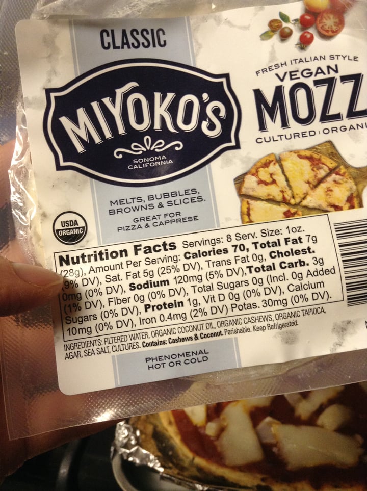 photo of Miyoko's Creamery Organic Cashew Milk Mozzarella Fresh Italian Style shared by @alex on  04 Mar 2019 - review
