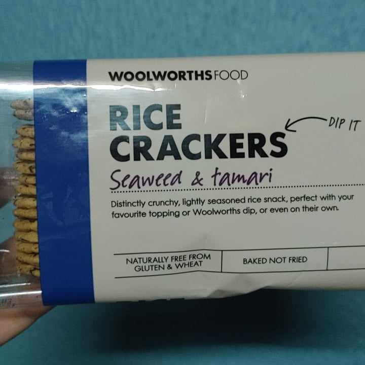 photo of Woolworths Seaweed and tamari crackers shared by @candimcg on  15 Apr 2021 - review