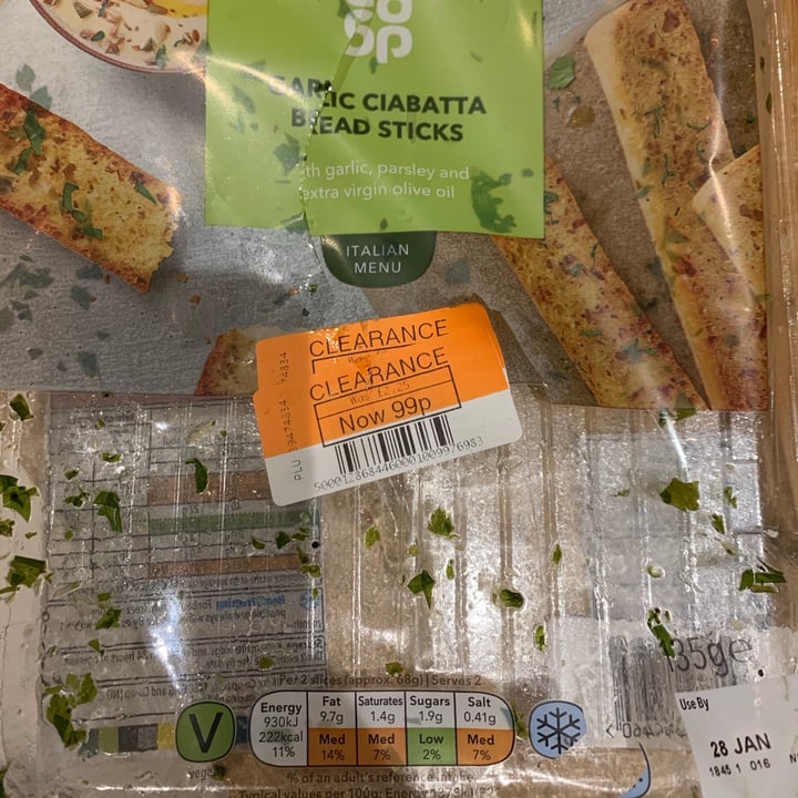 Coop Garlic Ciabatta Bread Sticks Review abillion