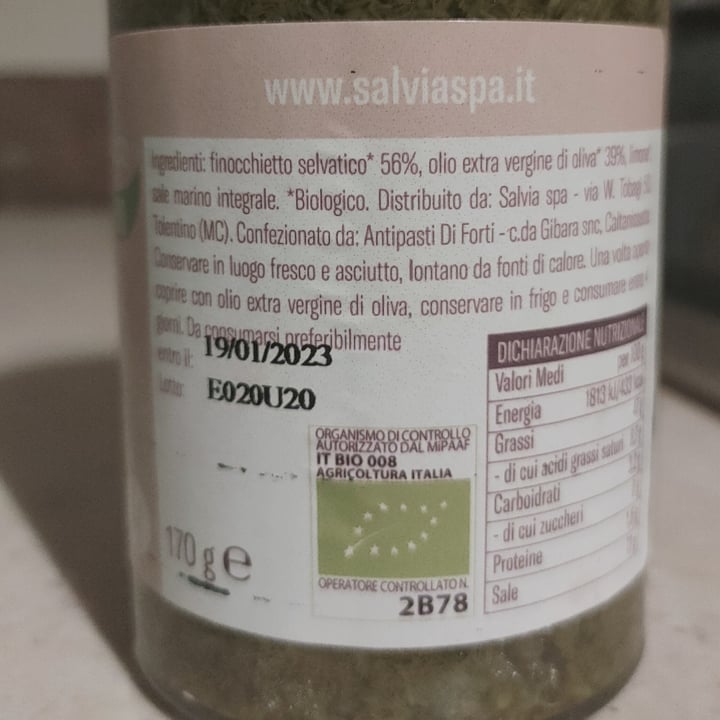 review photo of Salvia Pesto Di Finocchietto shared by @aliceayres on 09 Feb 2022 - review
