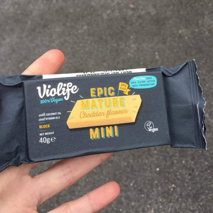 photo of Violife Epic Mature Cheddar Mini shared by @emmajwheeler on  26 Dec 2021 - review