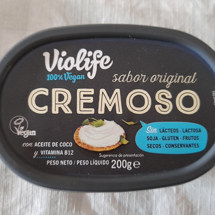 photo of Violife Queso Untable Cremoso sabor Original shared by @andreiapaula on  30 Nov 2022 - review