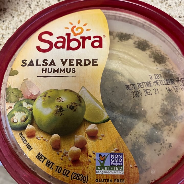 photo of Sabra Salsa Verde Hummus shared by @veganzzz on  07 Nov 2020 - review