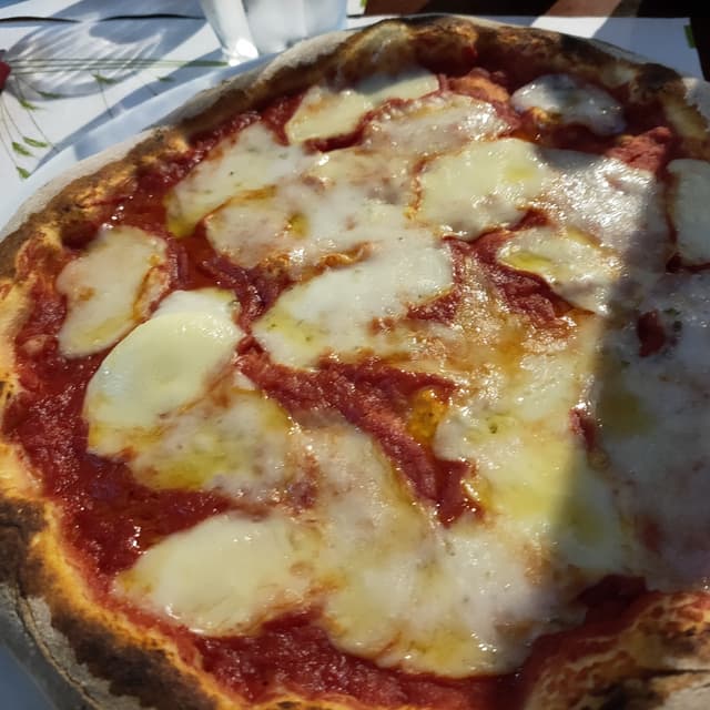 Foto del piatto “pizza 4 formaggi vegan rossa”