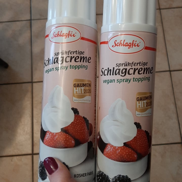 photo of Schlagfix Schlagcrème Vegan Spray Topping shared by @gloriarota on  08 Apr 2022 - review