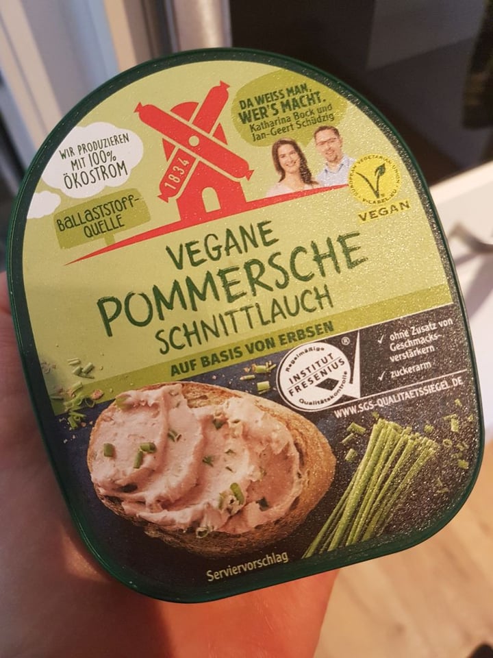 photo of Rügenwalder Mühle Vegane Pommersche Schnittlauch shared by @olivfnzl on  01 Mar 2020 - review