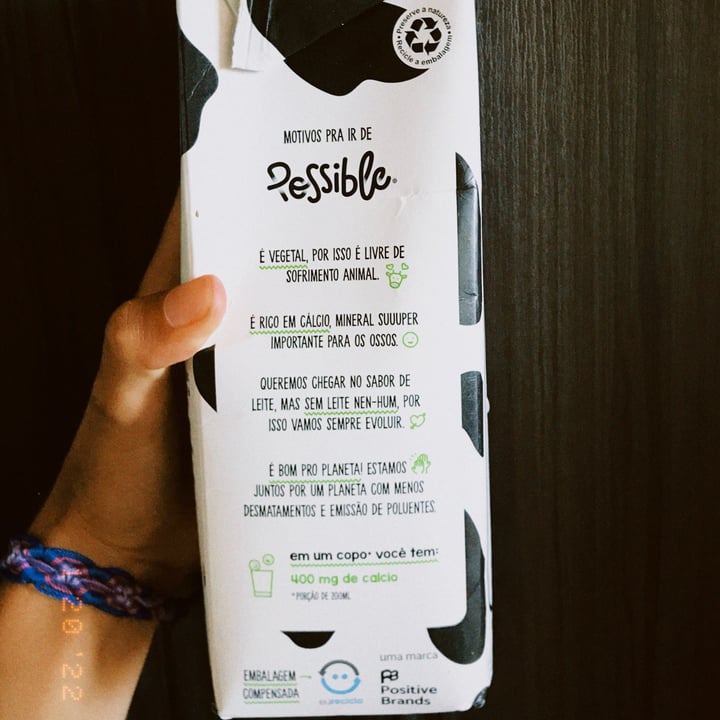 review photo of Positive brands Possible plant based leite sem leite shared by @eloveg on 22 Jan 2022 - review