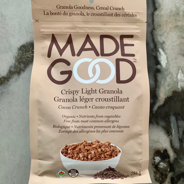 photo of Made Good Cocoa Crunch Crispy Light Granola shared by @ieatplants on  06 May 2021 - review