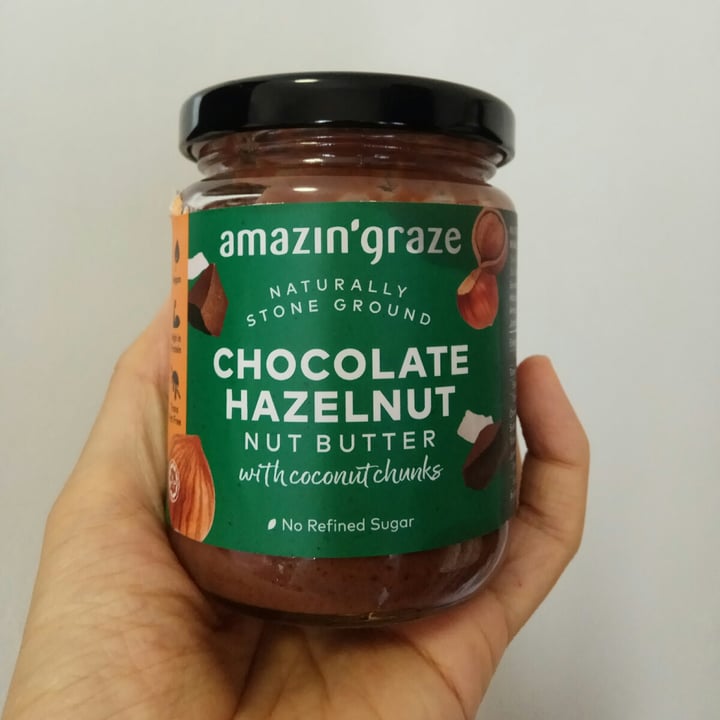 photo of Amazin' graze Chocolate Hazelnut nut Butter With Coconut Chunks shared by @plantbasedlifestyle on  11 Nov 2020 - review