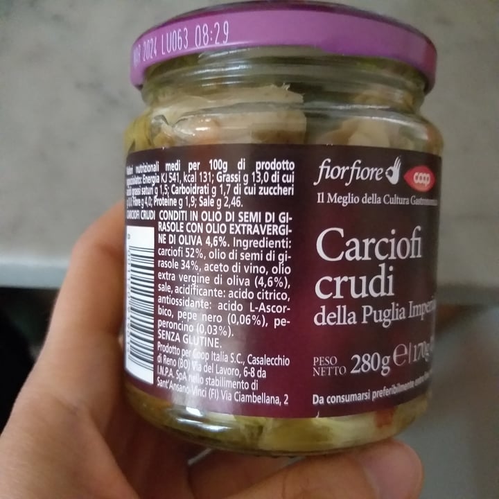 review photo of Coop Carciofi crudi sott'olio shared by @carlakaralis on 17 Jul 2022 - review
