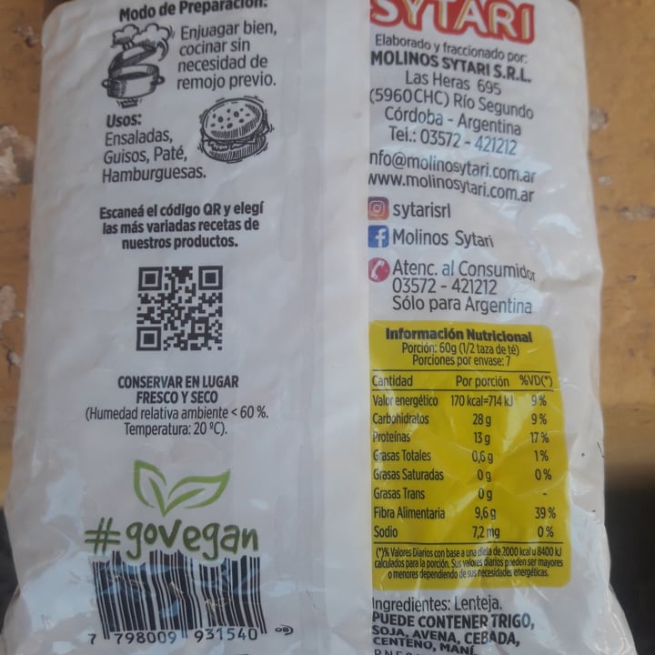 review photo of Sytari Sitary Lentejas shared by @lu1308 on 13 Jan 2022 - review